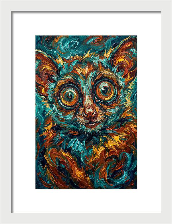 Bushbaby In Vibrant Swirls