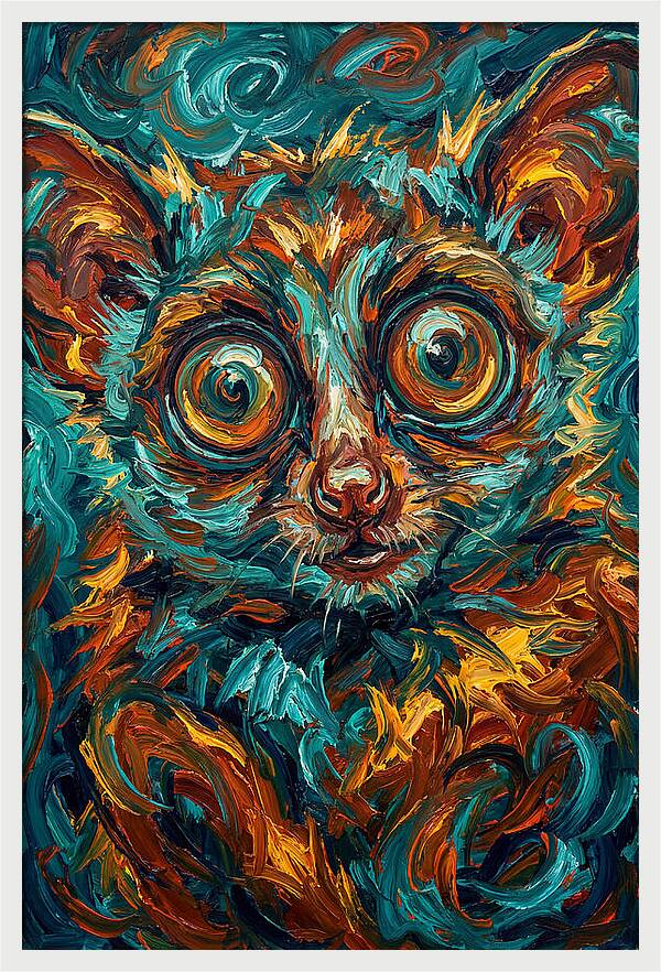 Bushbaby In Vibrant Swirls