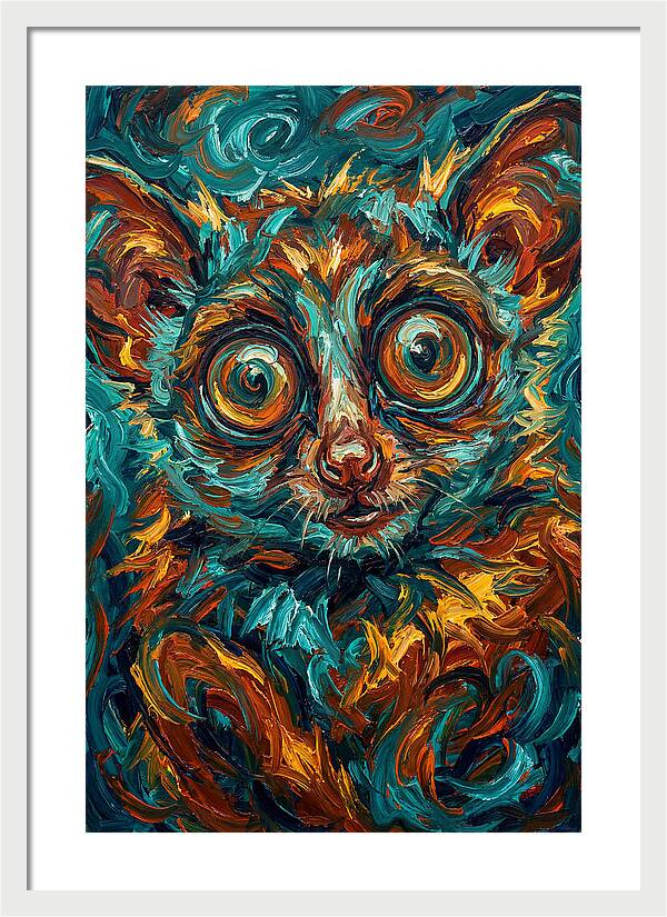Bushbaby In Vibrant Swirls
