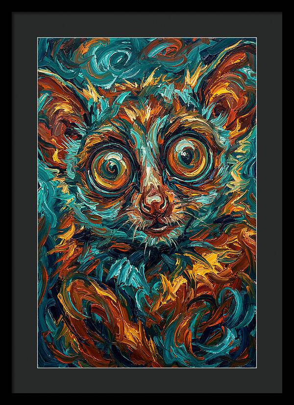 Bushbaby In Vibrant Swirls