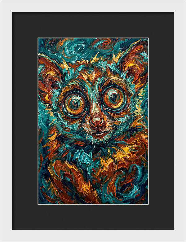 Bushbaby In Vibrant Swirls