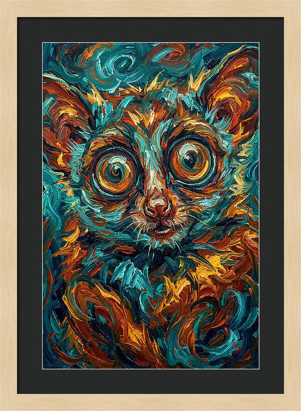 Bushbaby In Vibrant Swirls