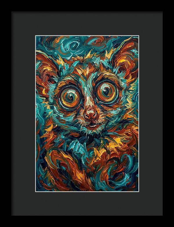 Bushbaby In Vibrant Swirls