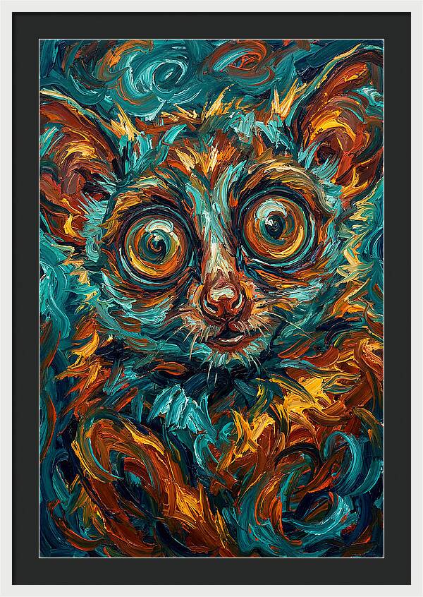 Bushbaby In Vibrant Swirls