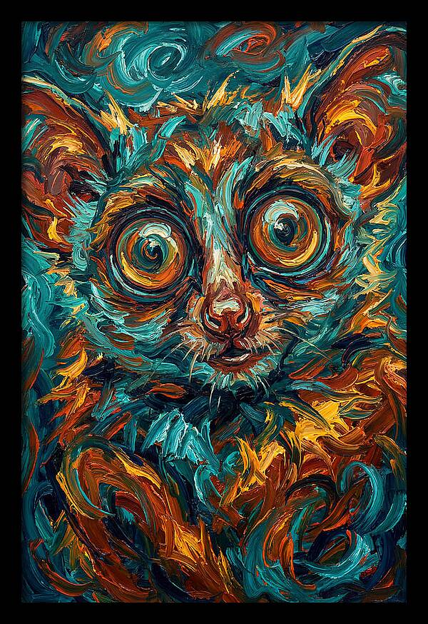 Bushbaby In Vibrant Swirls