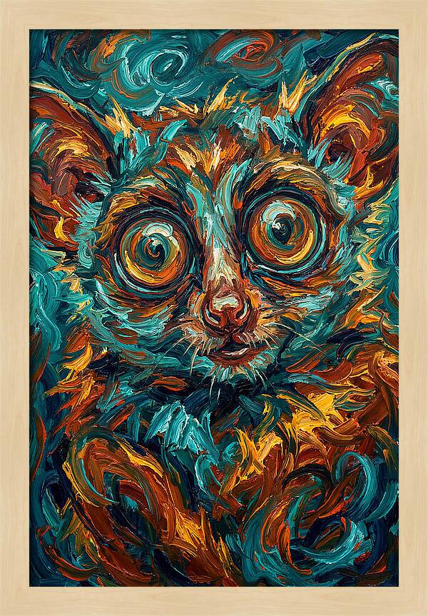 Bushbaby In Vibrant Swirls