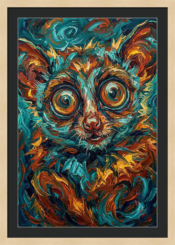 Bushbaby In Vibrant Swirls