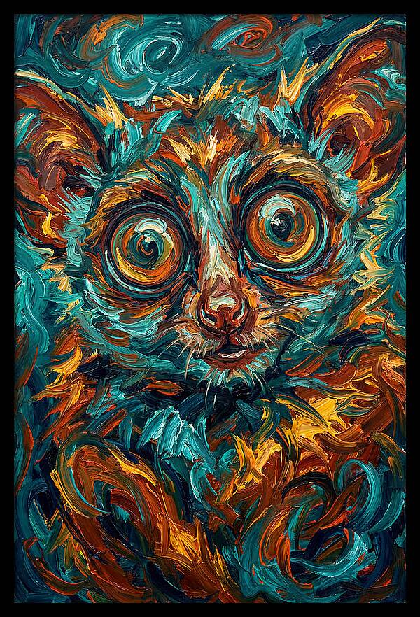 Bushbaby In Vibrant Swirls