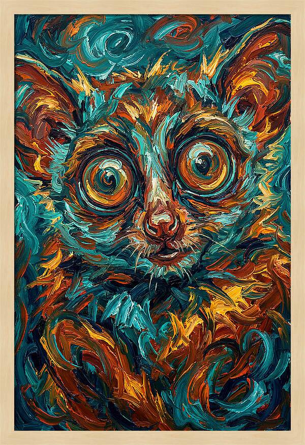 Bushbaby In Vibrant Swirls