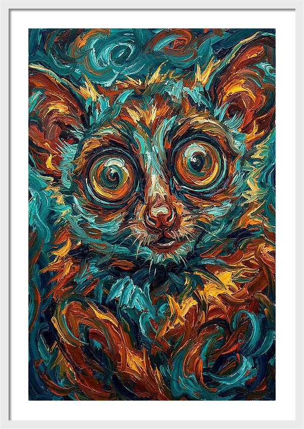 Bushbaby In Vibrant Swirls