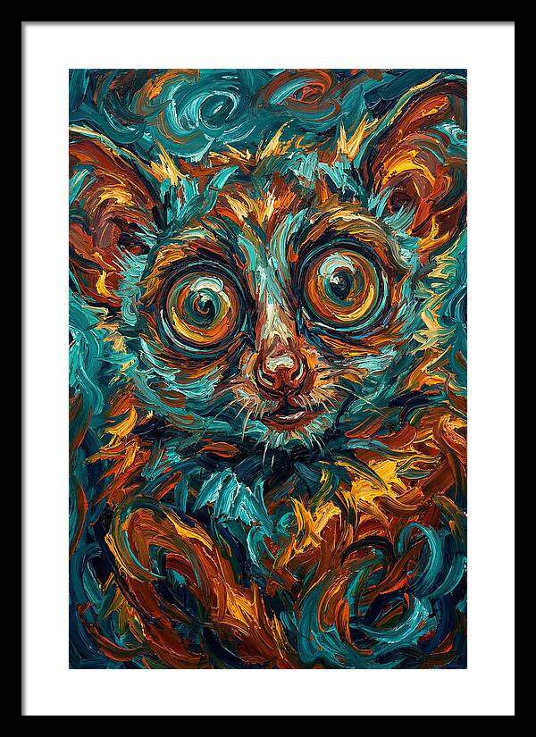 Bushbaby In Vibrant Swirls