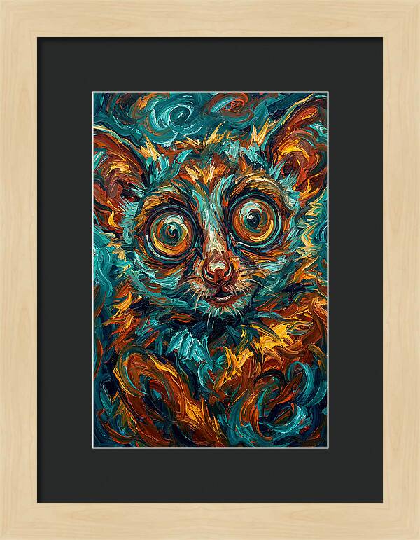 Bushbaby In Vibrant Swirls