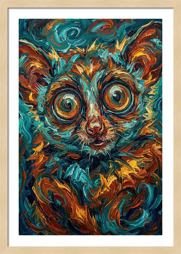 Bushbaby In Vibrant Swirls