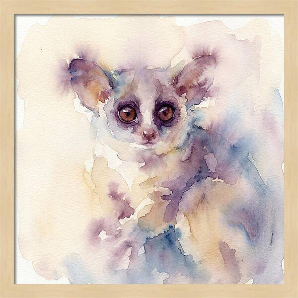 Bushbaby In Watercolor Hues