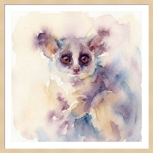 Bushbaby In Watercolor Hues