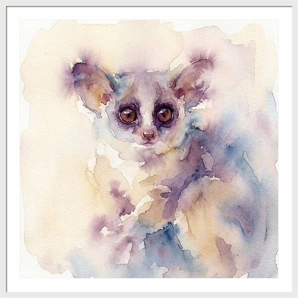 Bushbaby In Watercolor Hues