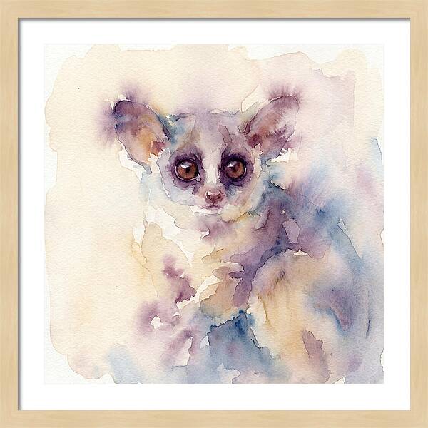 Bushbaby In Watercolor Hues