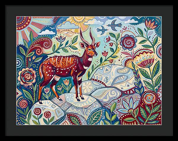 Bushbuck Among Vibrant Flora