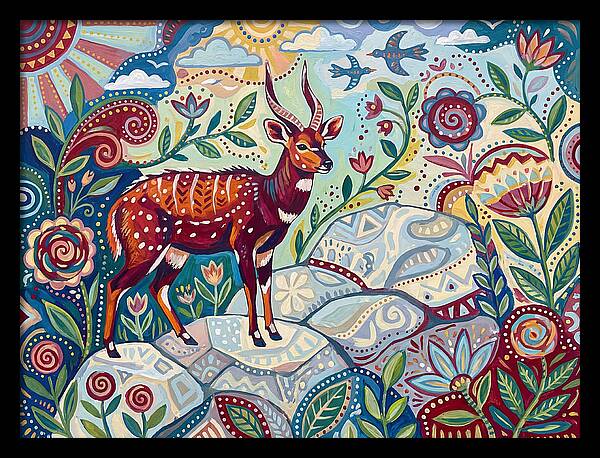 Bushbuck Among Vibrant Flora