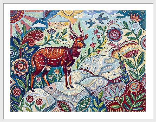 Bushbuck Among Vibrant Flora