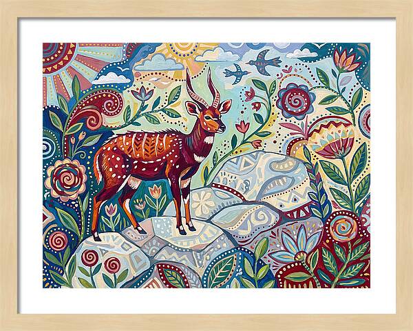Bushbuck Among Vibrant Flora