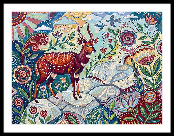 Bushbuck Among Vibrant Flora