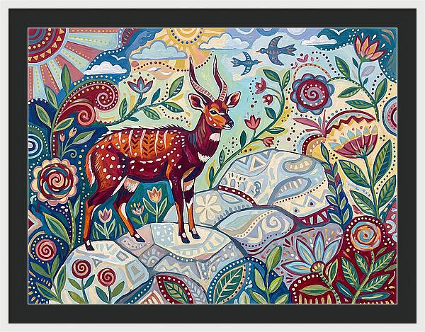 Bushbuck Among Vibrant Flora
