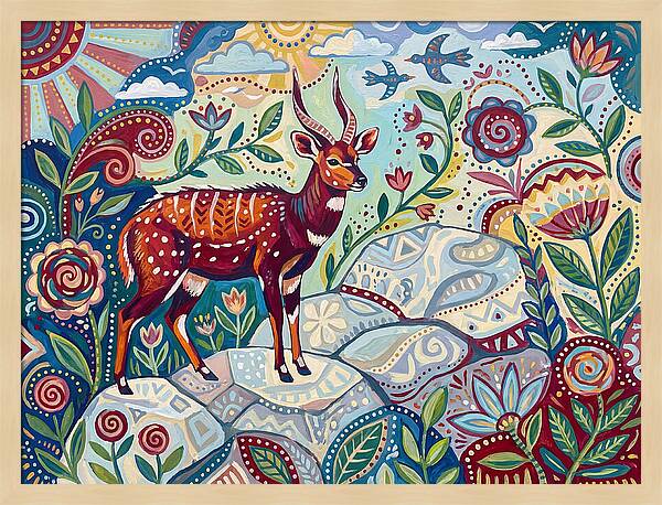 Bushbuck Among Vibrant Flora