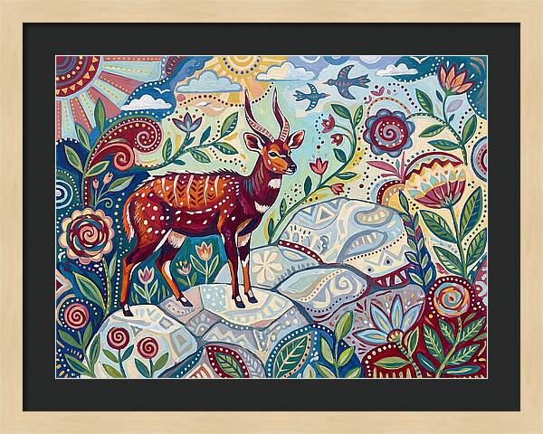Bushbuck Among Vibrant Flora