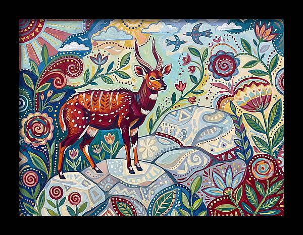 Bushbuck Among Vibrant Flora