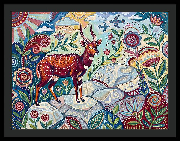 Bushbuck Among Vibrant Flora