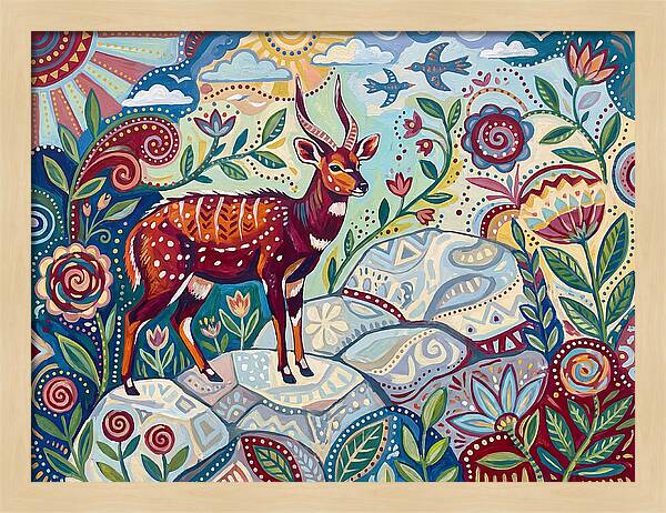 Bushbuck Among Vibrant Flora