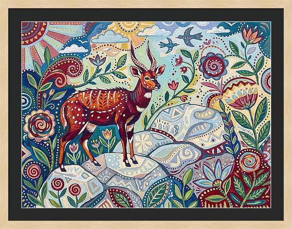 Bushbuck Among Vibrant Flora