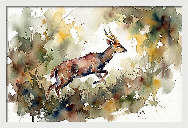 Bushbuck In Motion