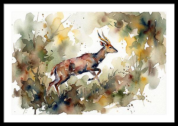 Bushbuck In Motion