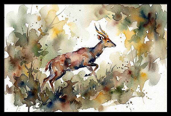 Bushbuck In Motion