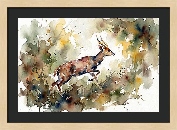 Bushbuck In Motion