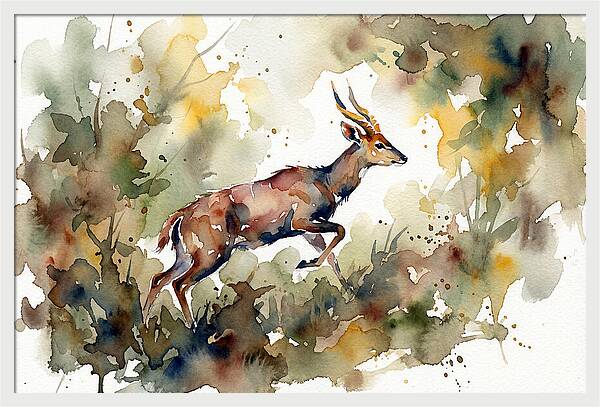 Bushbuck In Motion