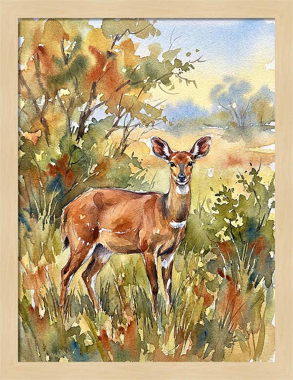 Bushbuck In Natural Habitat