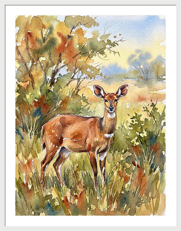 Bushbuck In Natural Habitat