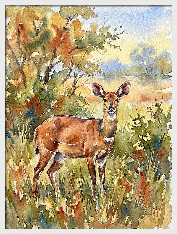 Bushbuck In Natural Habitat