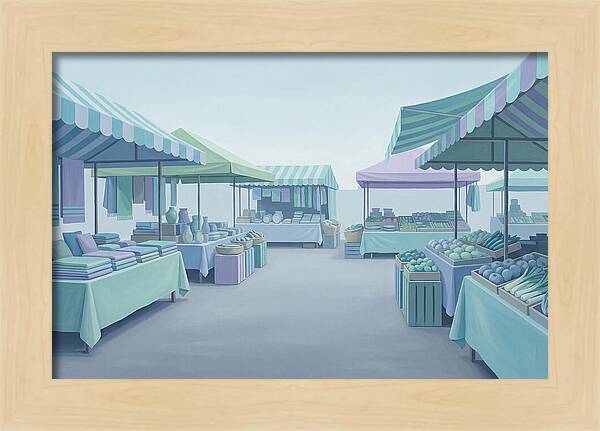 Bustling Street Market Scene