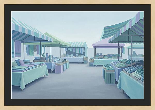 Bustling Street Market Scene