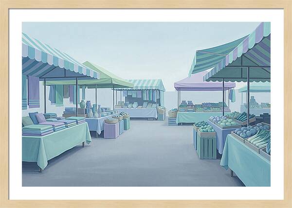 Bustling Street Market Scene
