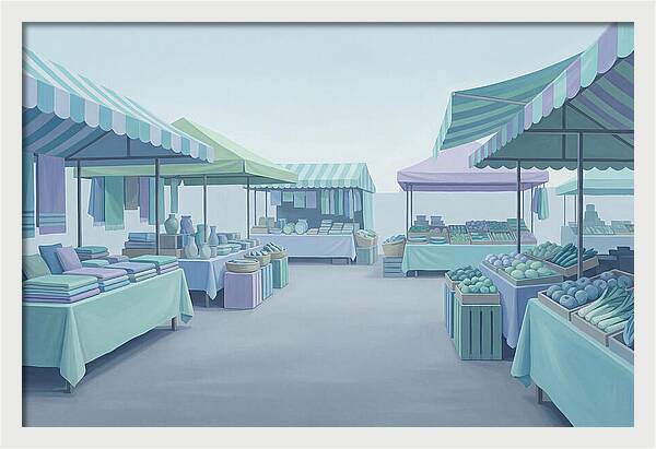 Bustling Street Market Scene