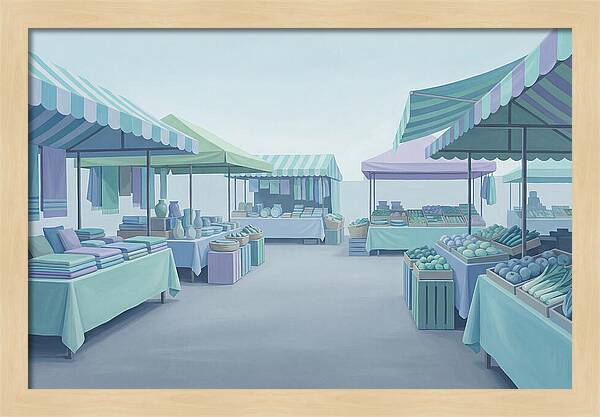 Bustling Street Market Scene