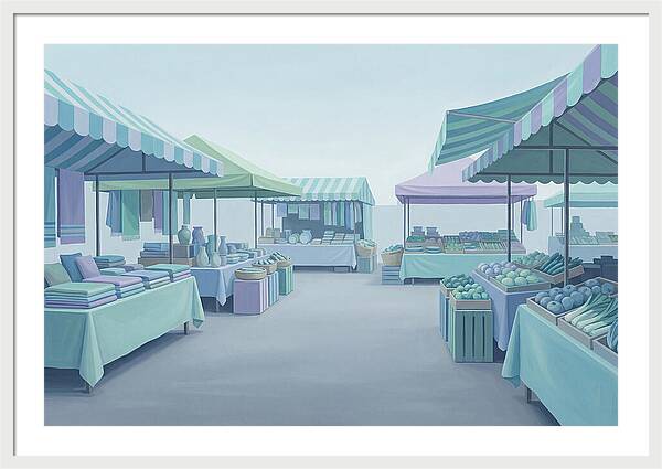 Bustling Street Market Scene