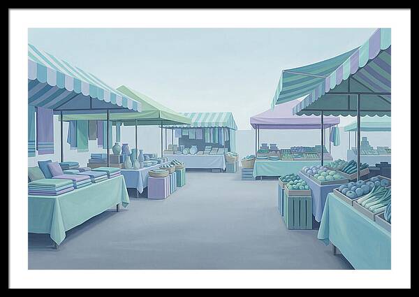 Bustling Street Market Scene