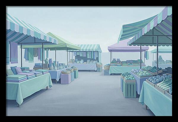 Bustling Street Market Scene