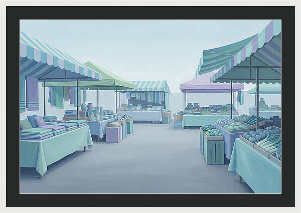 Bustling Street Market Scene